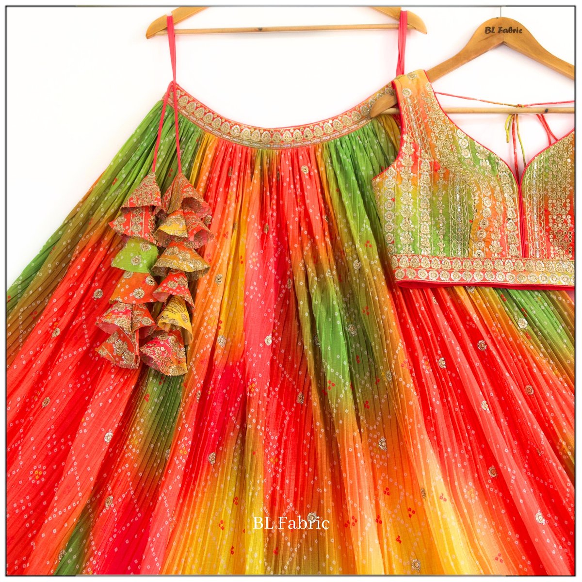 Multi color Embroidery & Sequence work Designer Lehenga Choli for Wedding Function BL1475