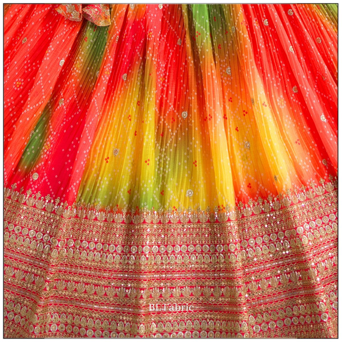 Multi color Embroidery & Sequence work Designer Lehenga Choli for Wedding Function BL1475