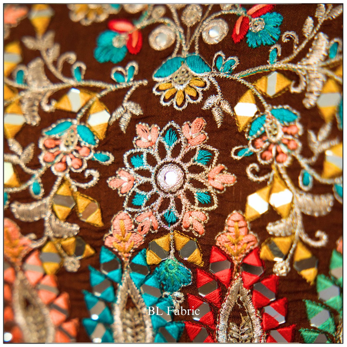 Multi color Sequence & Thread Embroidery work Designer Lehenga with Mehendi choli for Any Function BL1483_Jacard_Mehendi