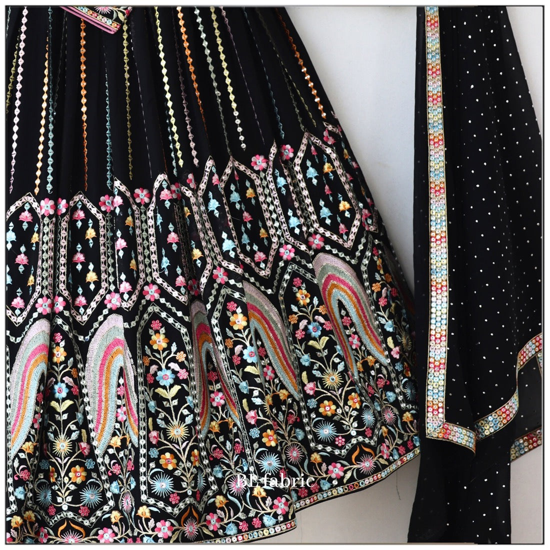 Black color Embroidery & Sequence work Designer Lehenga Choli BL1232