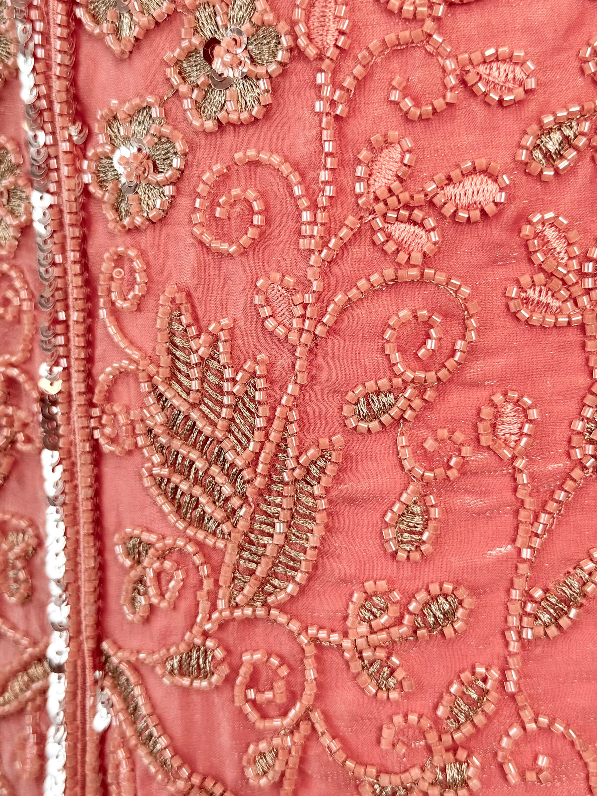 Baby Pink color Bids Sequence Embroidery work Sharara set BLS111