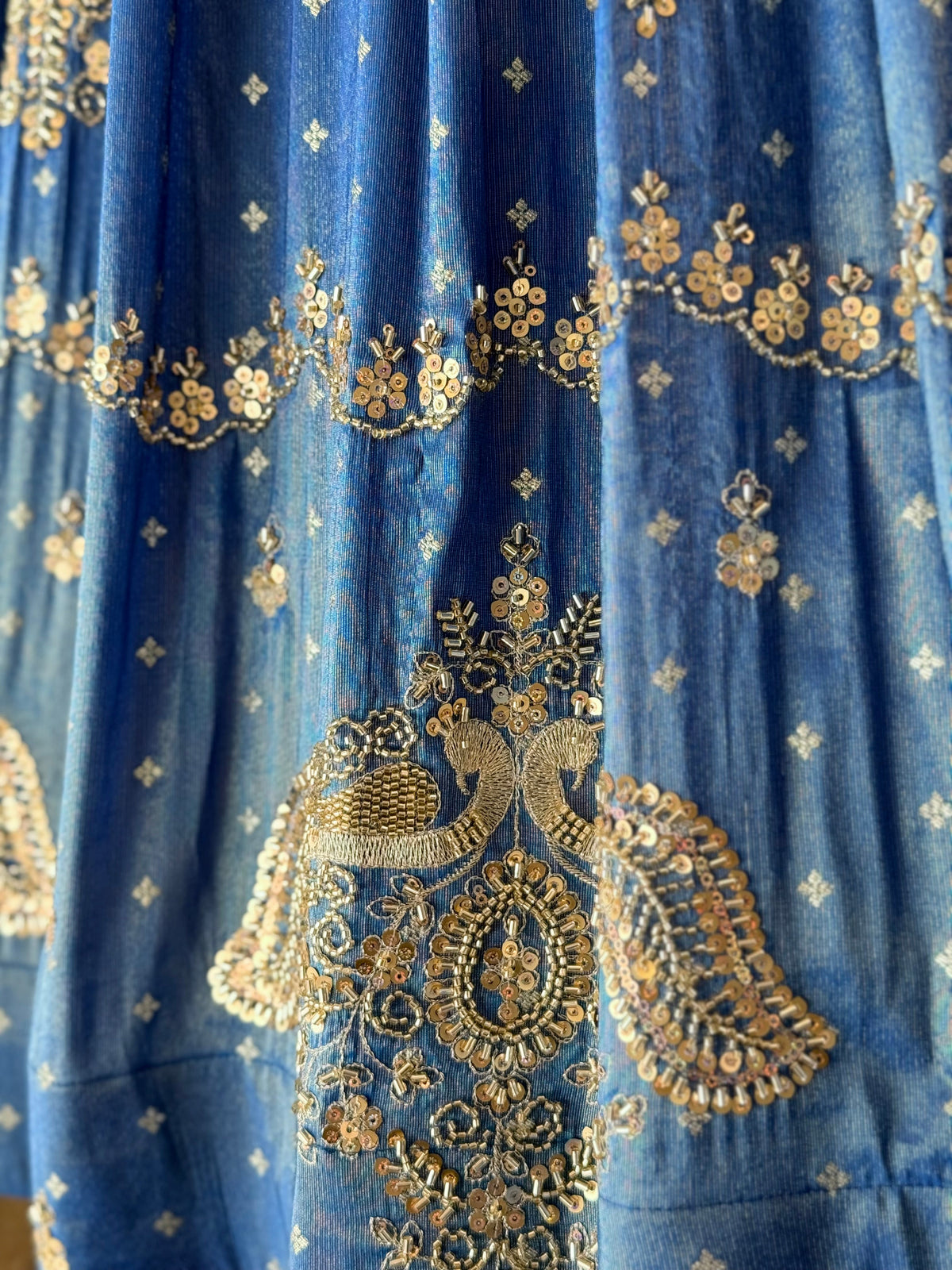 Royal blue color Jacquard Fabric With Bids Designer Lehenga choli for Any Function BL1696