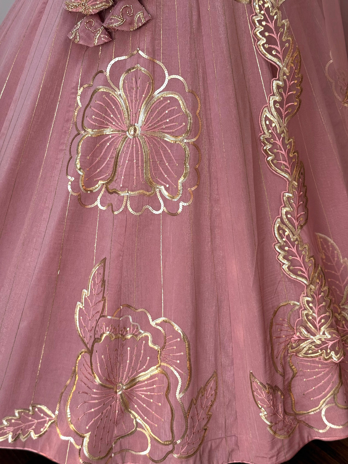 Peach color Designer Sequence Embroidery work Lehenga choli BL1642
