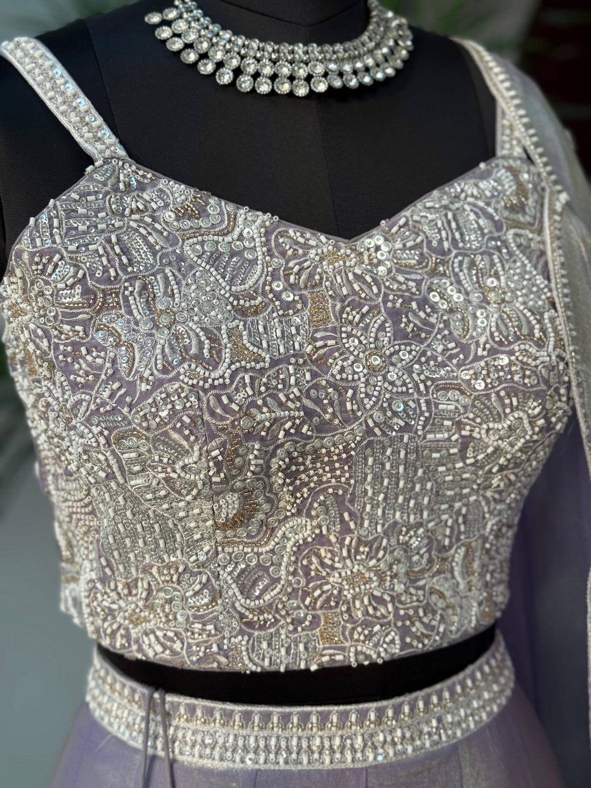 Pastal Purple color Bids Embroidery work Designer Lehenga Choli BL1655