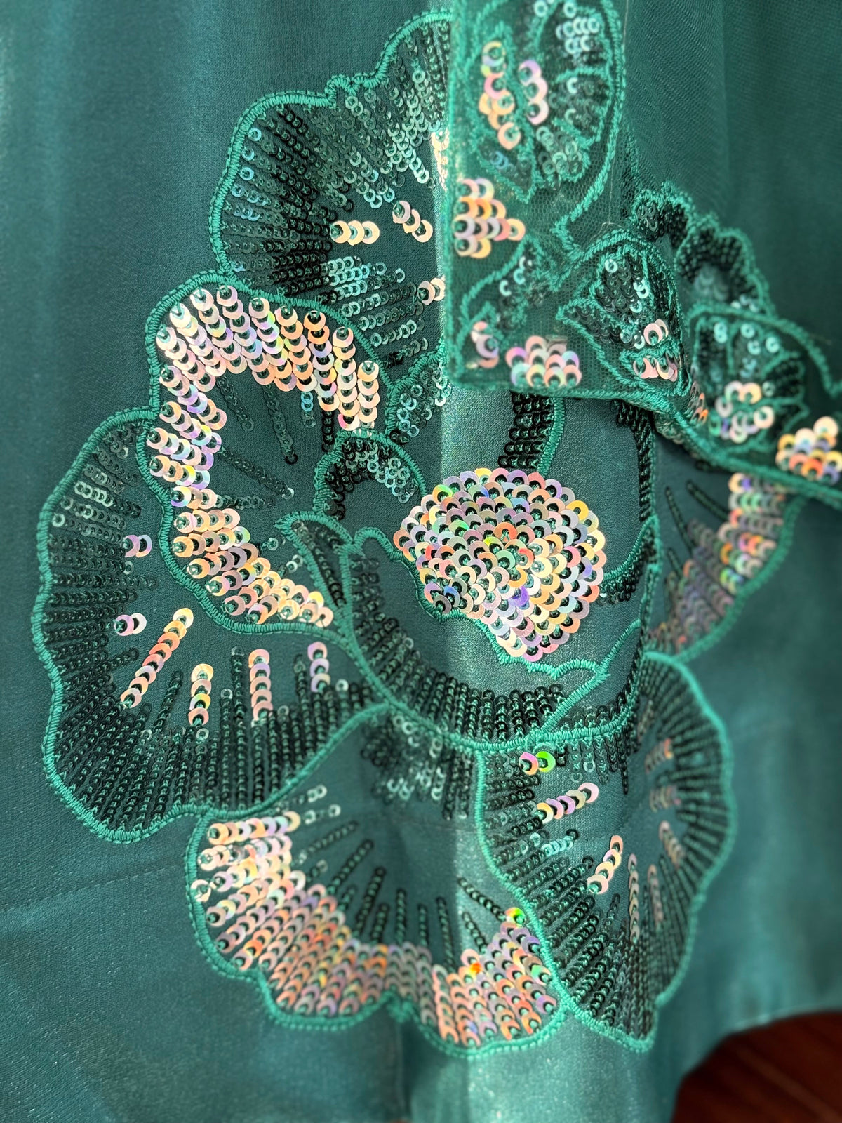 Teal Green Color Sequence Embroidery work Ruffle Style Lehenga Choli for any function BL1699