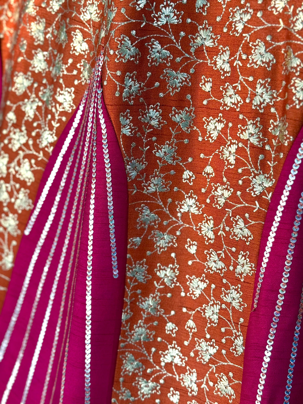 Orange color Designer Sequence Embroidery work Lehenga choli BL1654