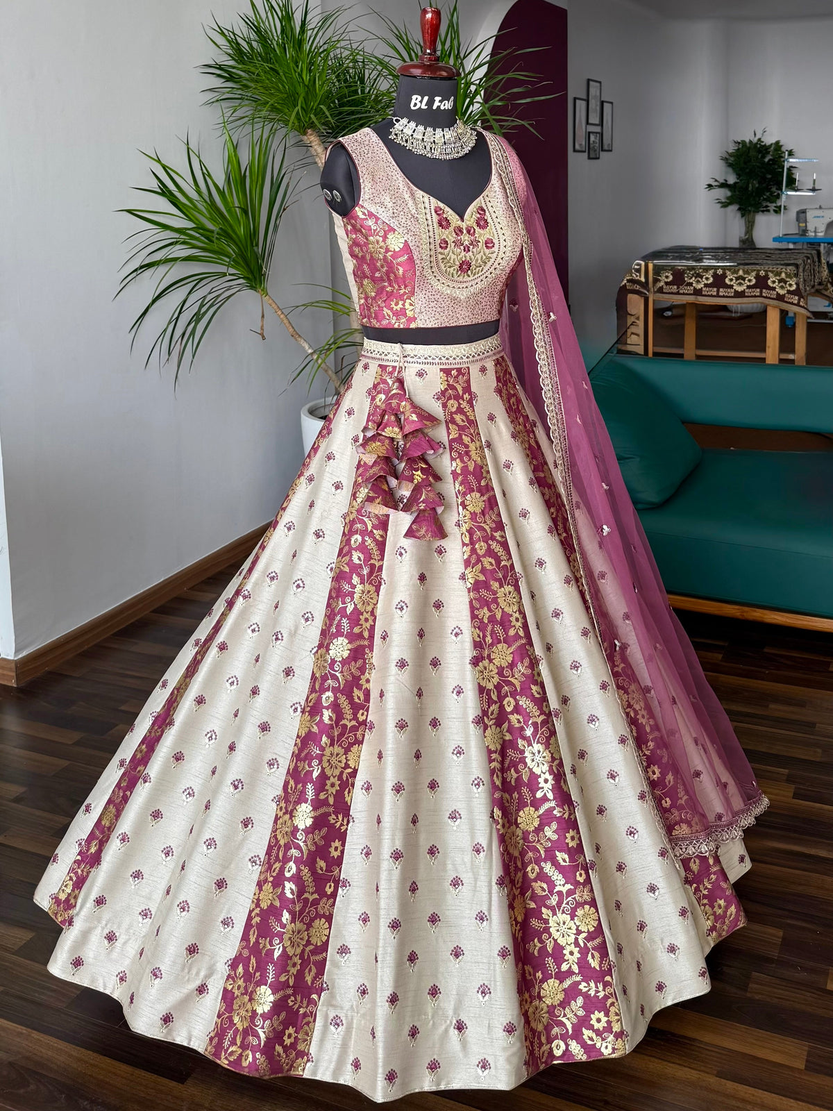 Multi color Designer Sequence Embroidery work Lehenga choli for Wedding Function BL1631