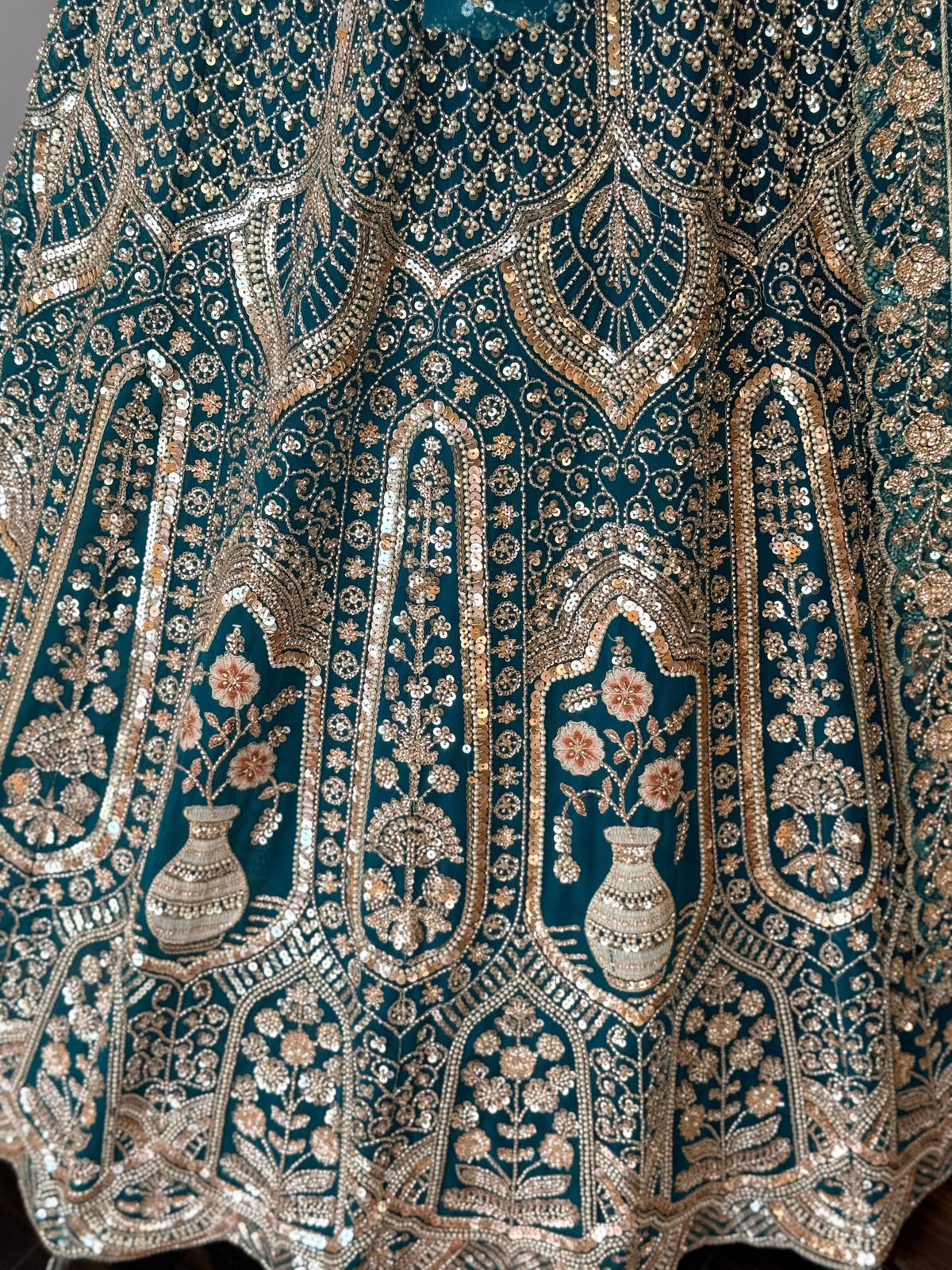 Firozi color Hand Embroidery work Designer Lehenga Choli for Wedding Function BL1735