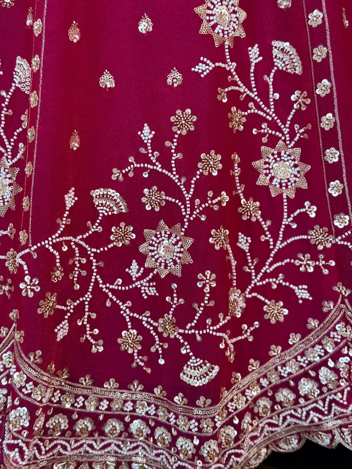 Rani Pink color Bids Embroidery work Designer Lehenga Choli BL1717