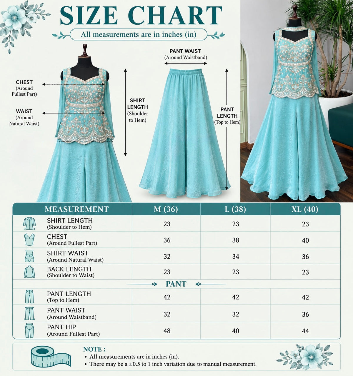 Royal Ice blue color Bids Sequence Embroidery work Sharara set BLS118