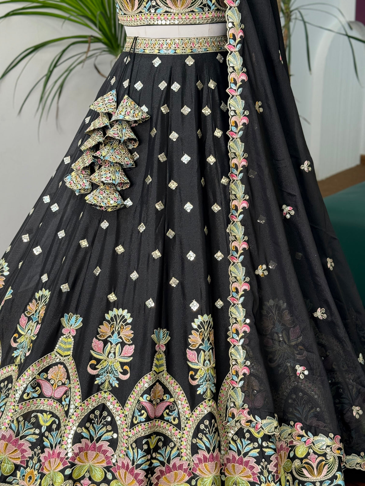 Black color Sequence & Embroidery work Designer Lehenga Choli for Wedding Function BL1600