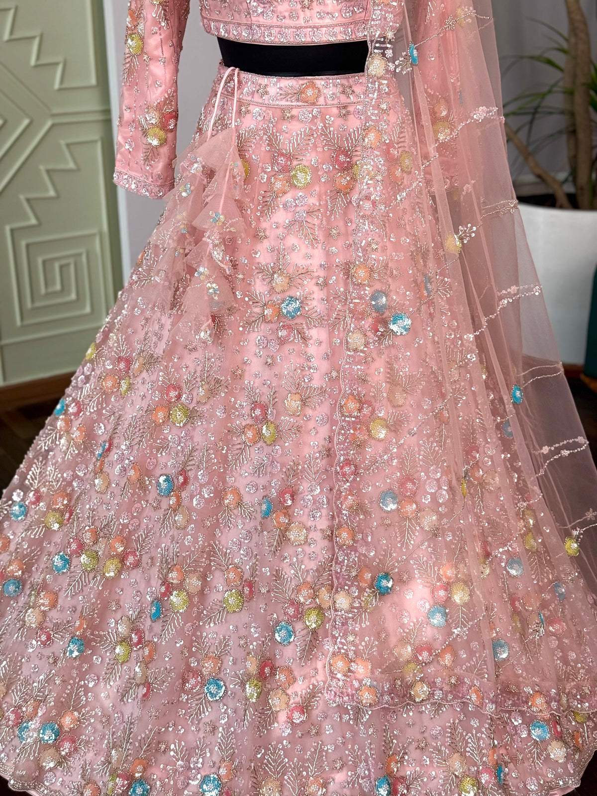 Pink color Hand Embroidery work Designer Lehenga Choli for Wedding Function BL1619