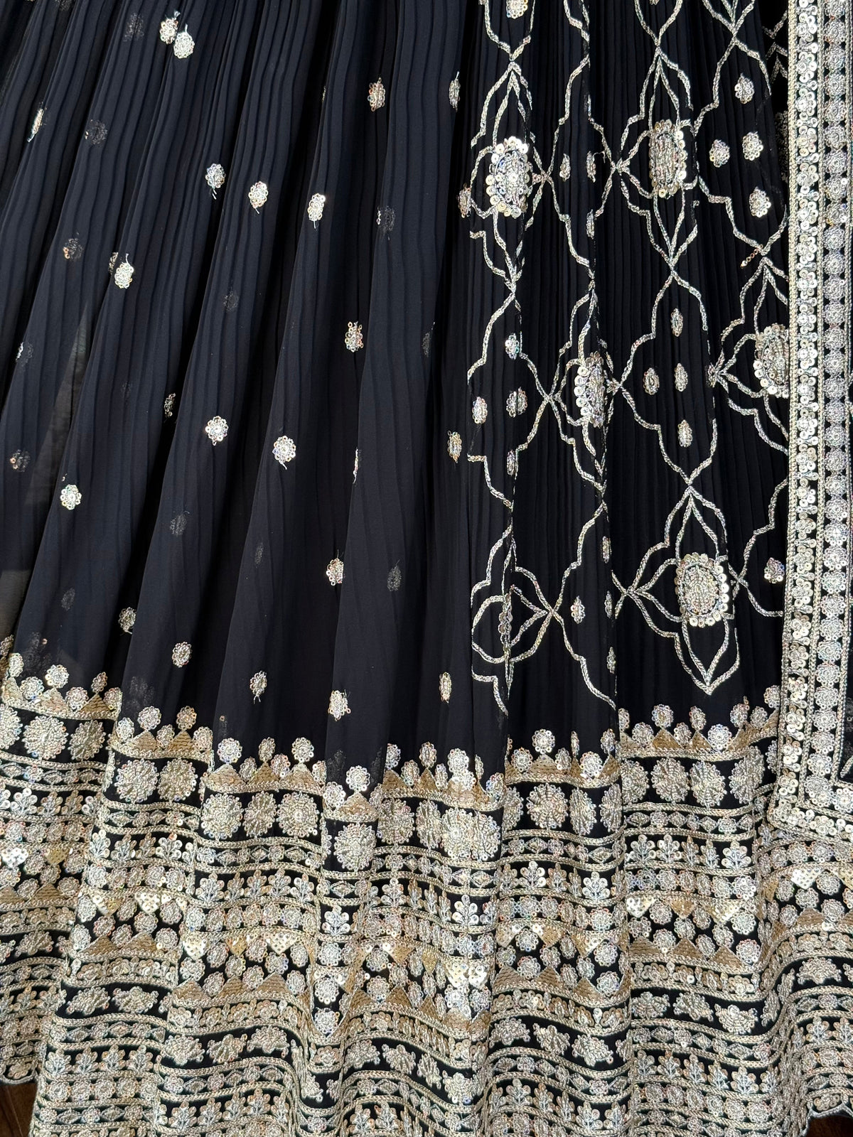 Black color Sequence Embroidery work Designer Lehenga Choli BL1608