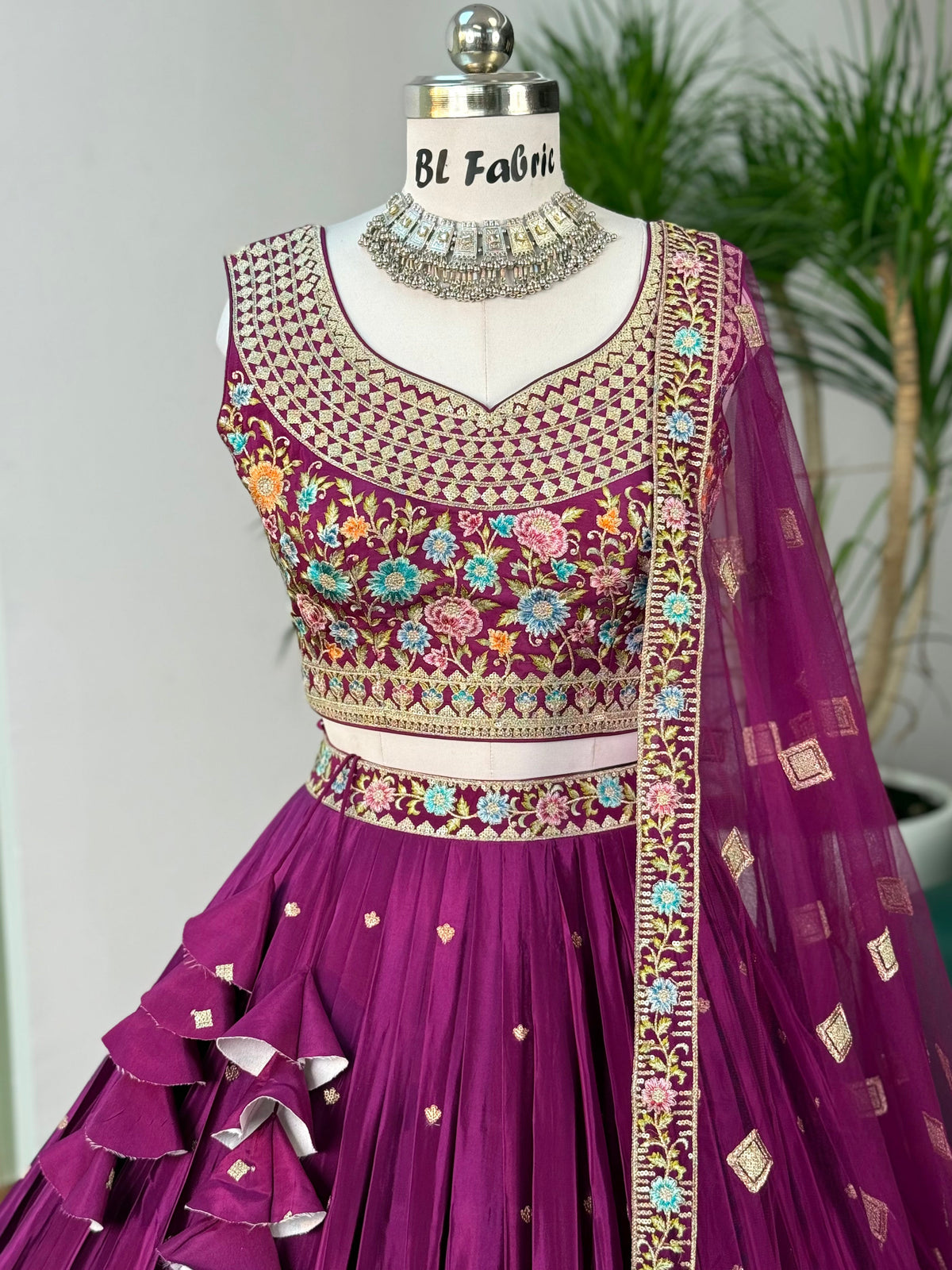 Purple color Embroidery & Sequence work Designer Lehenga Choli for Wedding Function BL1624