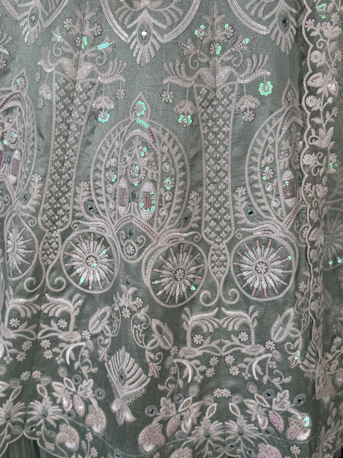 Light Green color Designer Sequence Embroidery work Lehenga choli for Wedding Function BL1605