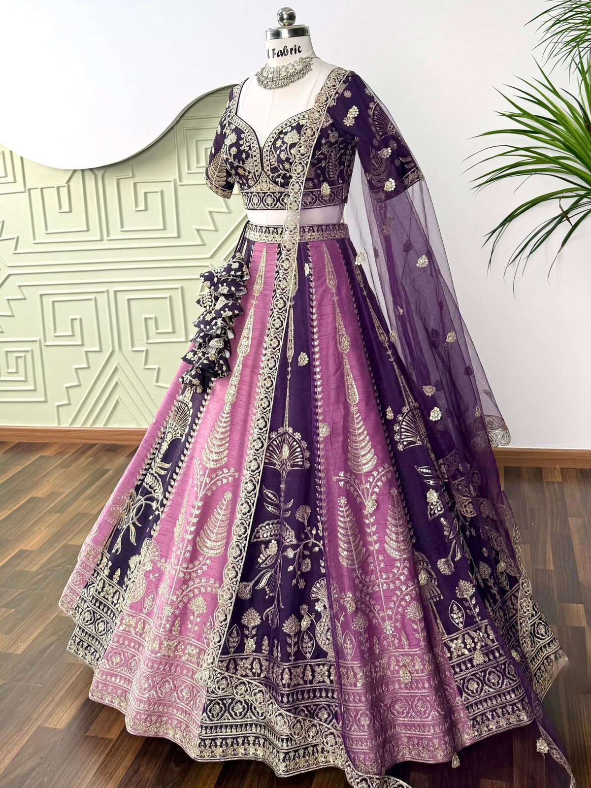 Multi color Sequence Embroidery work Designer Lehenga Choli for Any Function BL1617