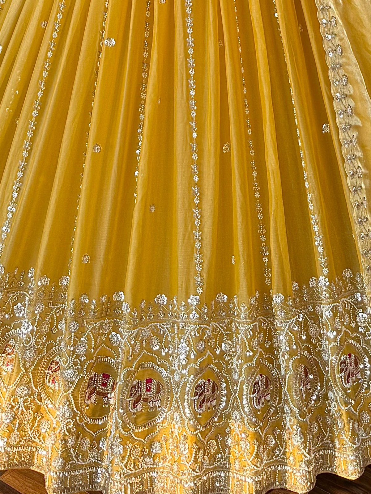 Yellow color Hand Embroidery work Designer Lehenga Choli for Wedding Function BL1621