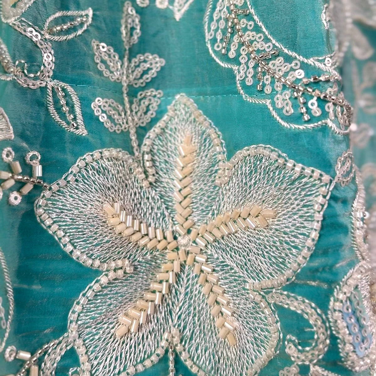 Skyblue color Hand Embroidery work Designer Lehenga Choli for Wedding Function BL1555