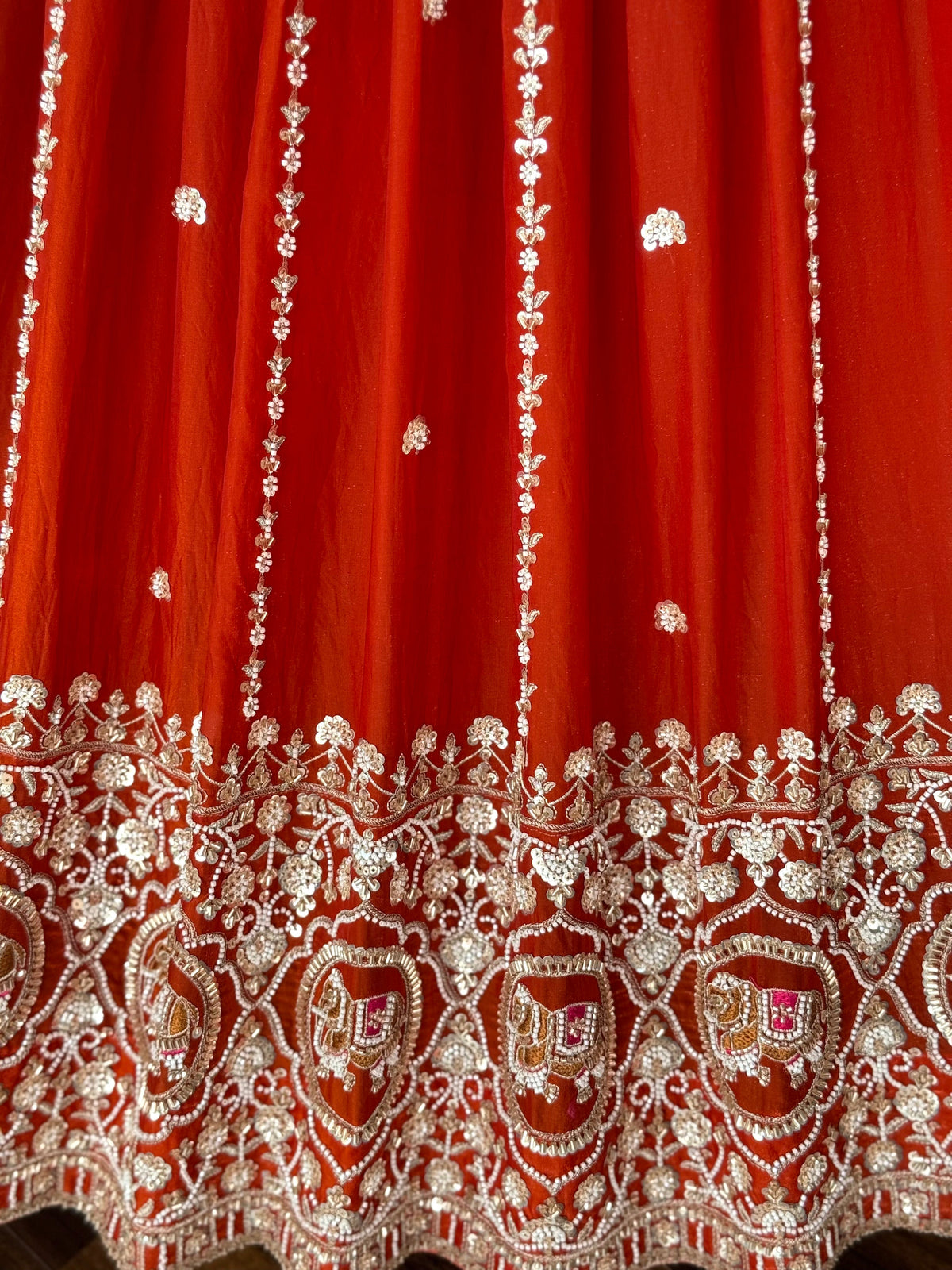 Orange color Hand Embroidery work Designer Lehenga Choli for Wedding Function BL1623