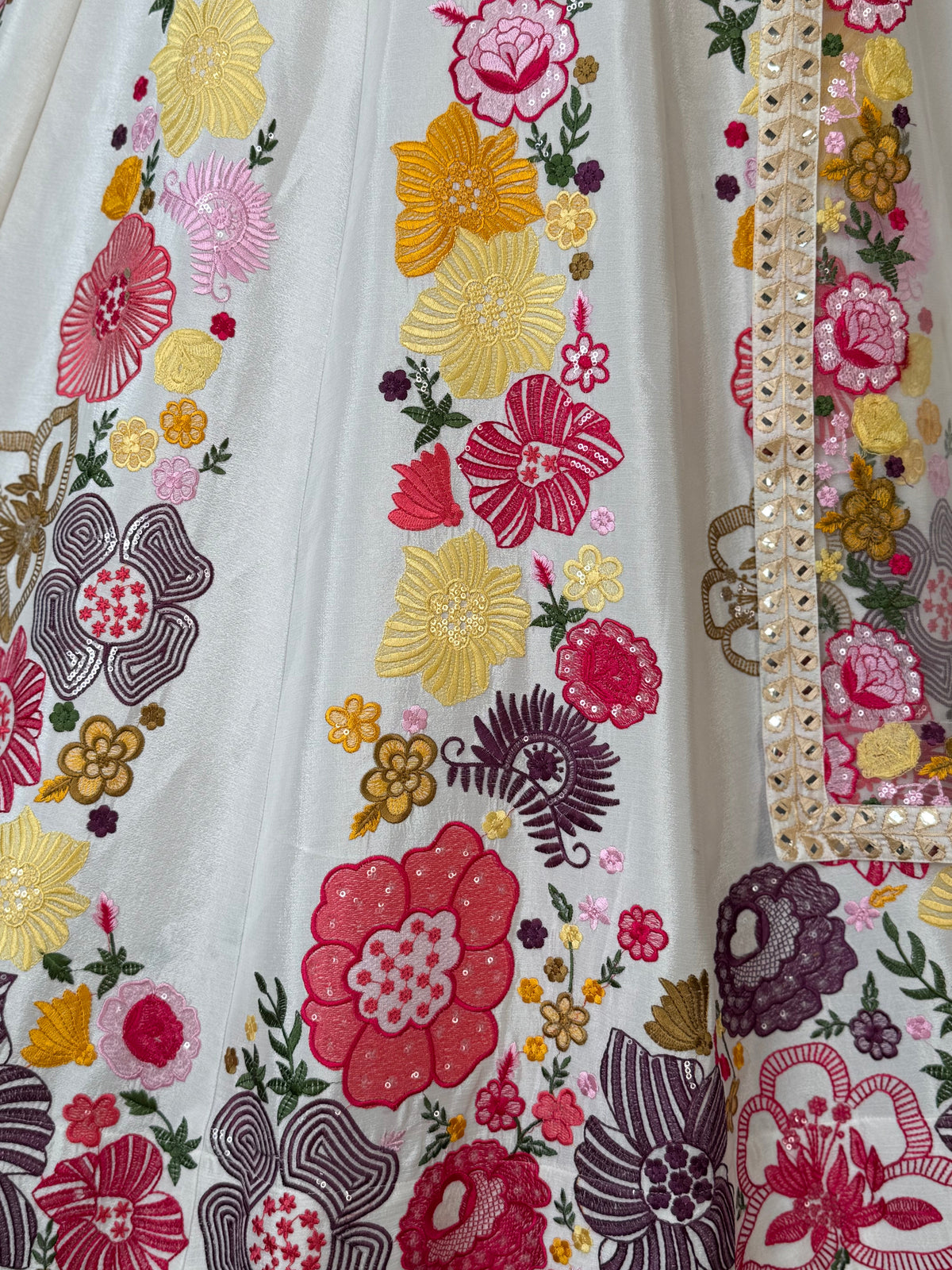 White color Embroidery & Sequence work Designer Lehenga Choli for Wedding Function BL1604