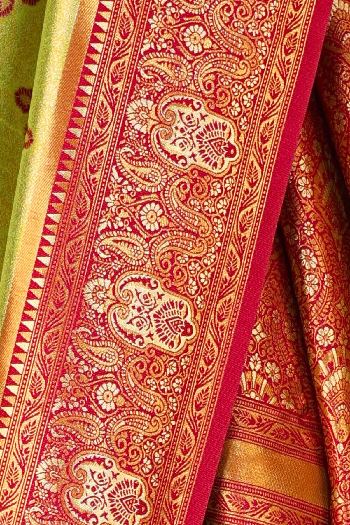 Light Green color Kanjivaram work Designer Saree BLS1001