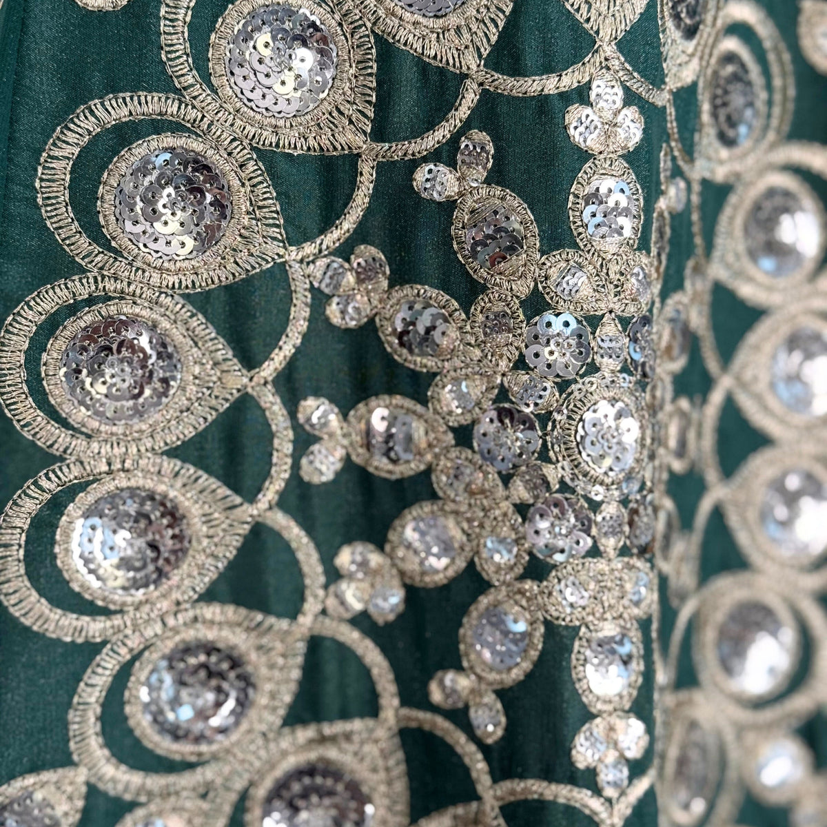 Mid Green color Sequence Embroidery work Designer Lehenga Choli BL1588