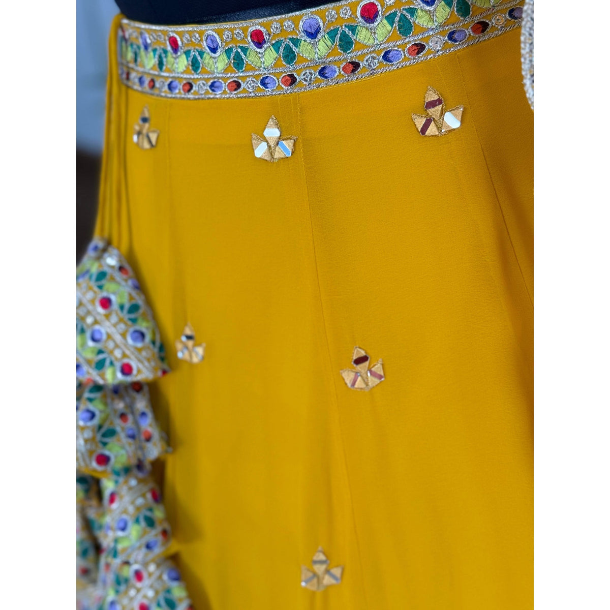 Yellow color Sequence Embroidery work Designer Lehenga Choli BL1590