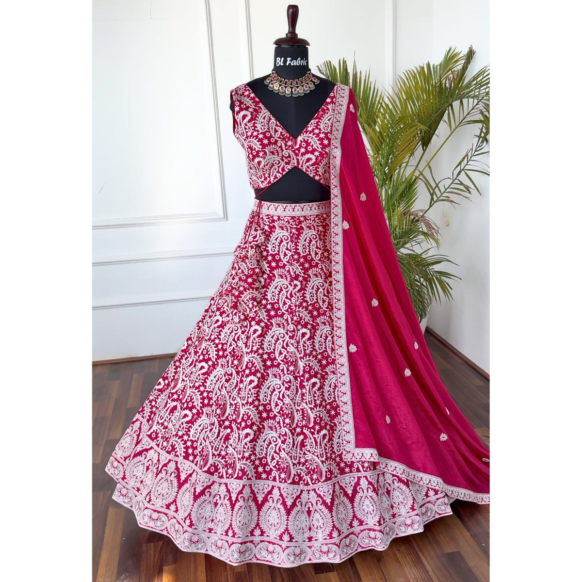 Pink color Sequence Embroidery work Designer Lehenga Choli for Wedding Function BL1486_Pink