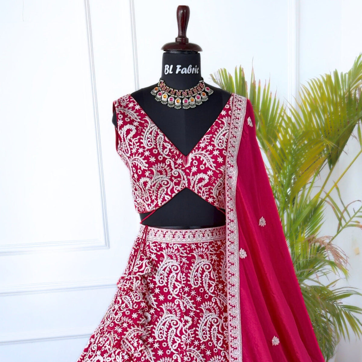 Pink color Sequence Embroidery work Designer Lehenga Choli for Wedding Function BL1486_Pink