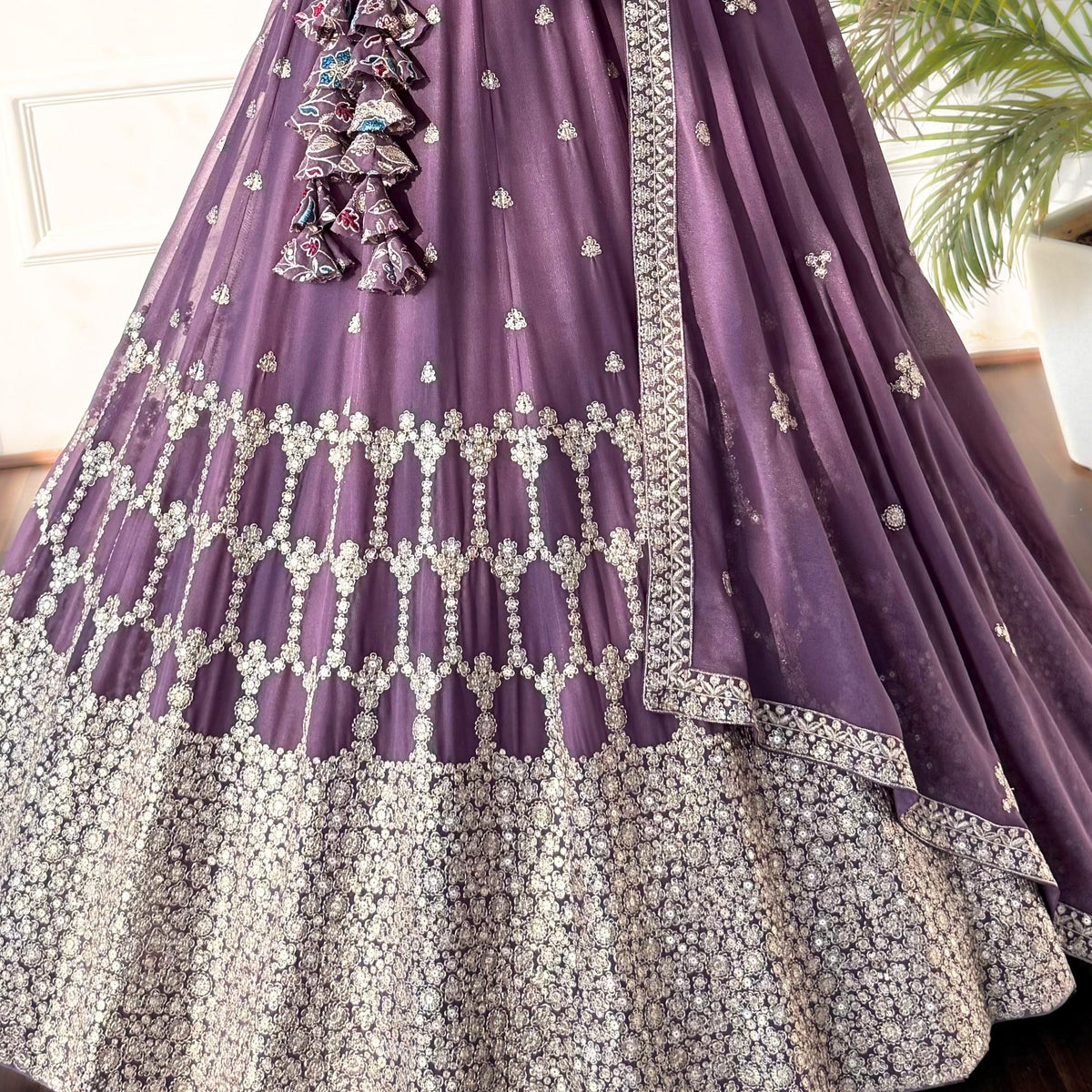 Purple color Embroidery & Sequence work Designer Lehenga Choli for Wedding Function BL1497