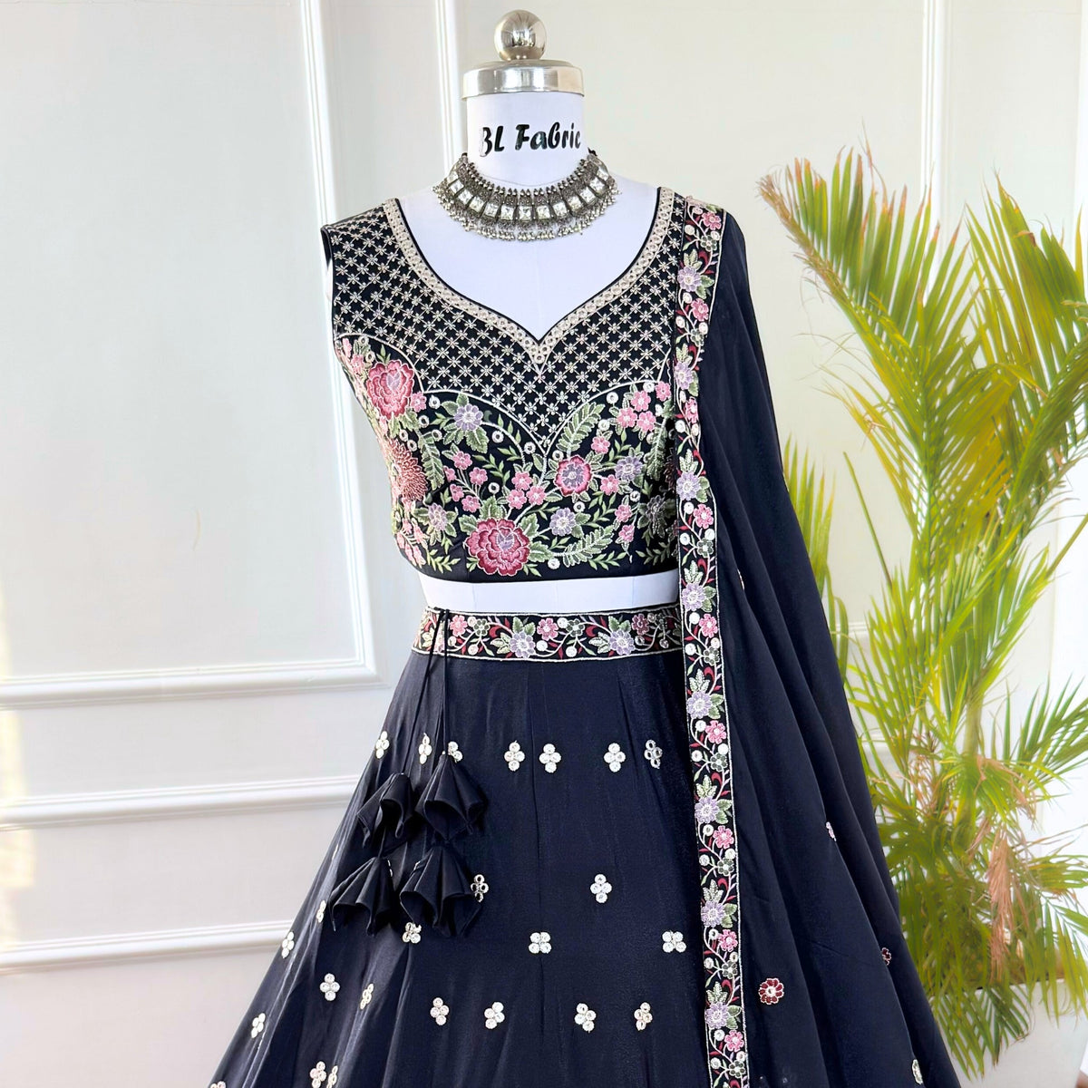Neavy Blue color Sequence Embroidery work Designer Lehenga Choli for Wedding Function BL1501