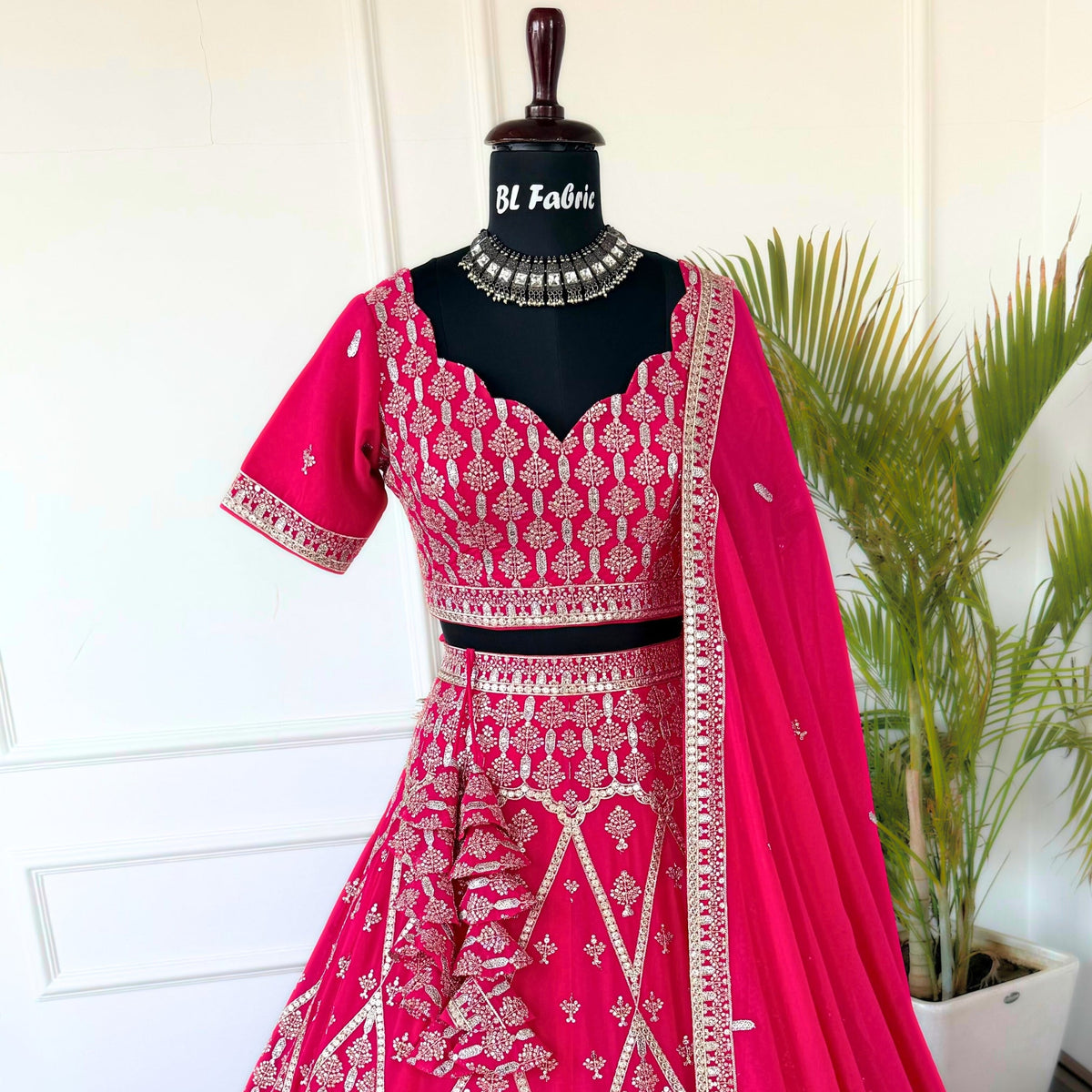 pink color Sequence Embroidery work Designer Lehenga Choli for Wedding Function BL1510