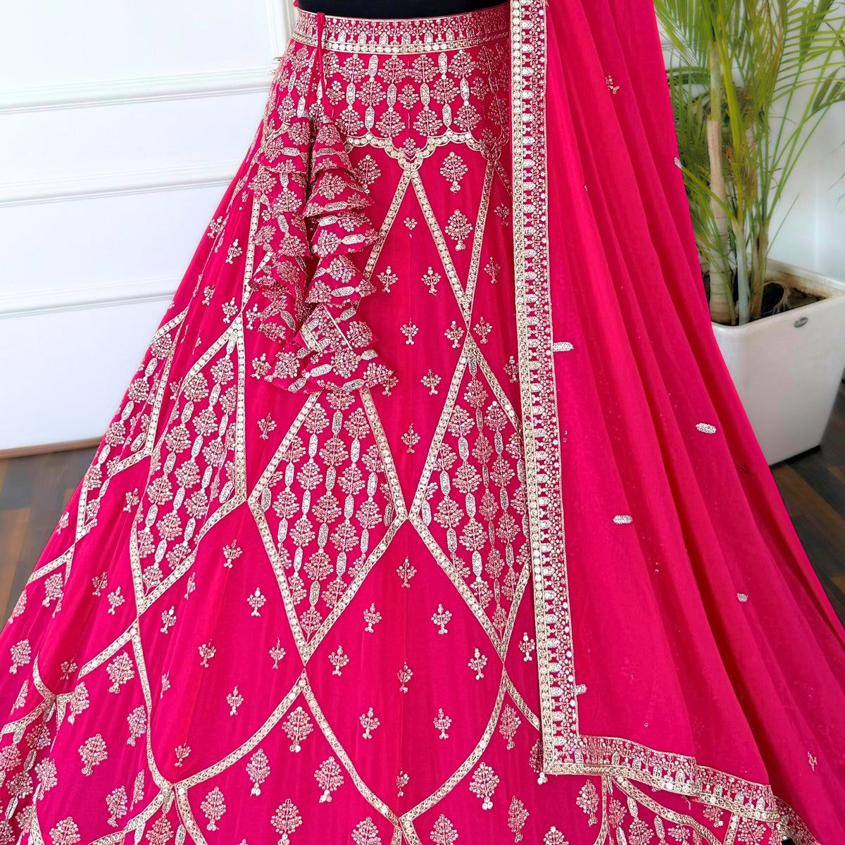 pink color Sequence Embroidery work Designer Lehenga Choli for Wedding Function BL1510