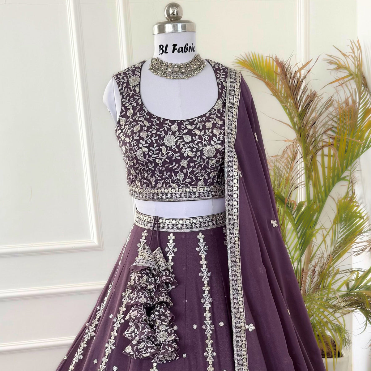 Rosy Purple color Sequence Embroidery work Designer Lehenga Choli for Any Function BL1520
