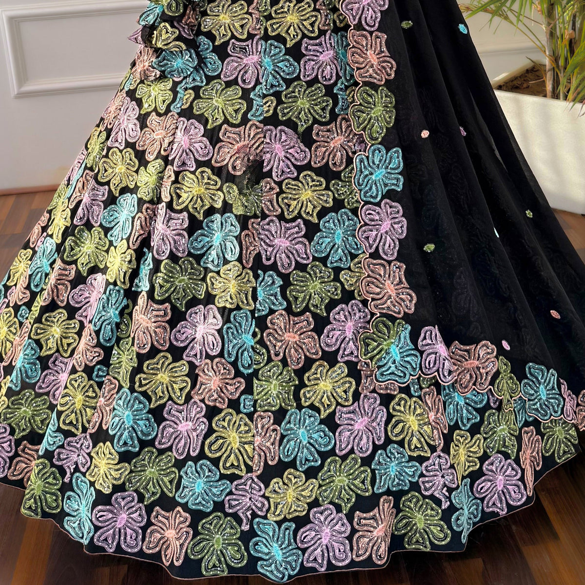 Black color Embroidery & Sequence work Designer Lehenga Choli BL1532