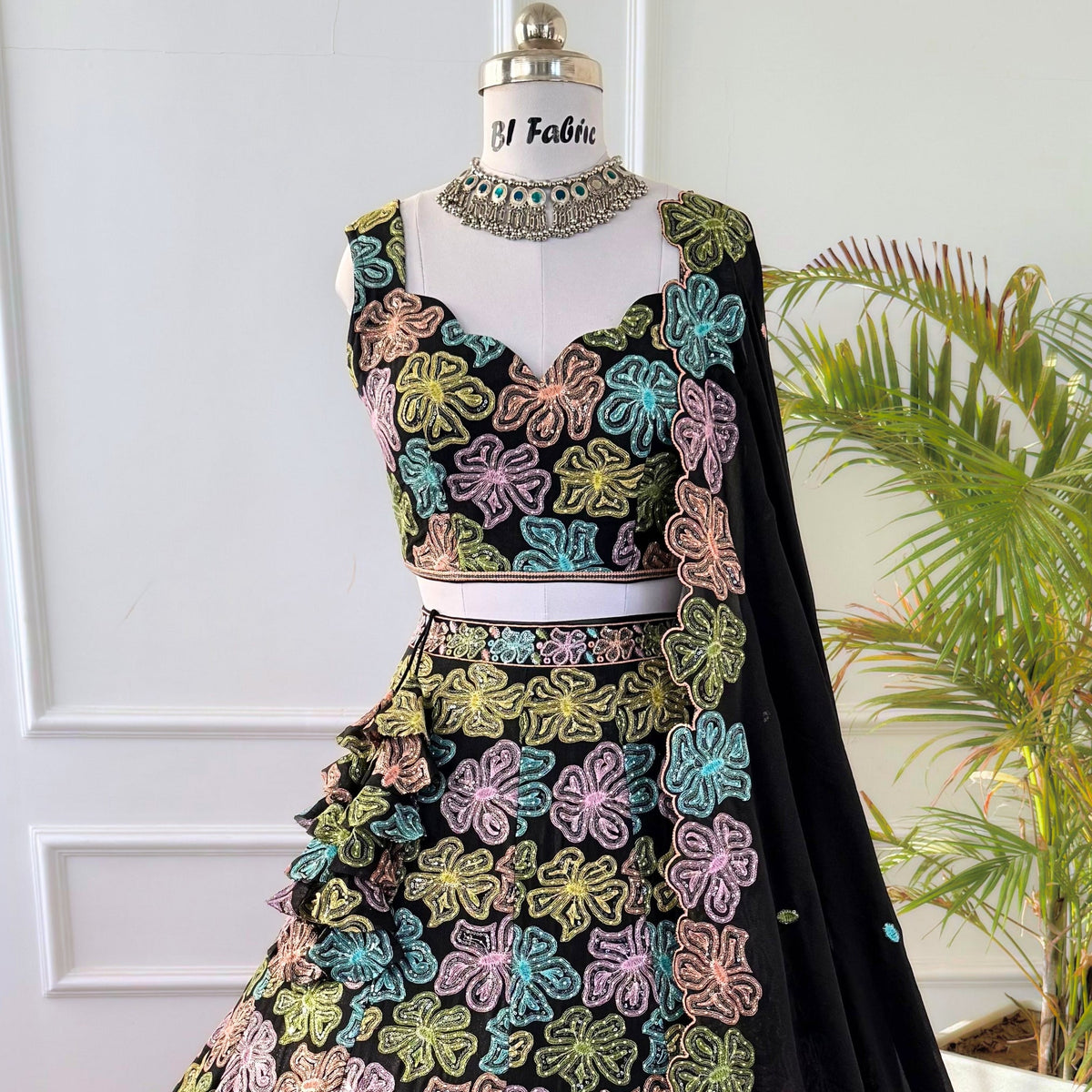 Black color Embroidery & Sequence work Designer Lehenga Choli BL1532