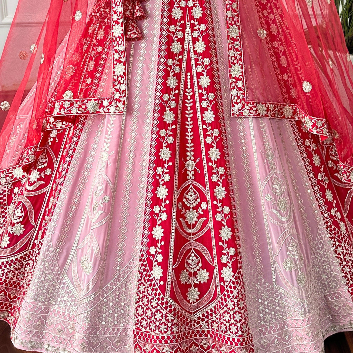 Multi color Sequence Embroidery work Designer Lehenga Choli for Wedding Function BL1443