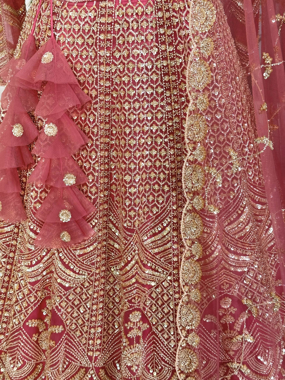 Peach color Hand Embroidery work Designer Lehenga Choli for Wedding Function BL1610