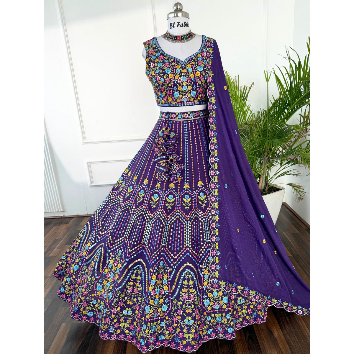 Purple color Embroidery & Sequence work Designer Lehenga Choli BL1566