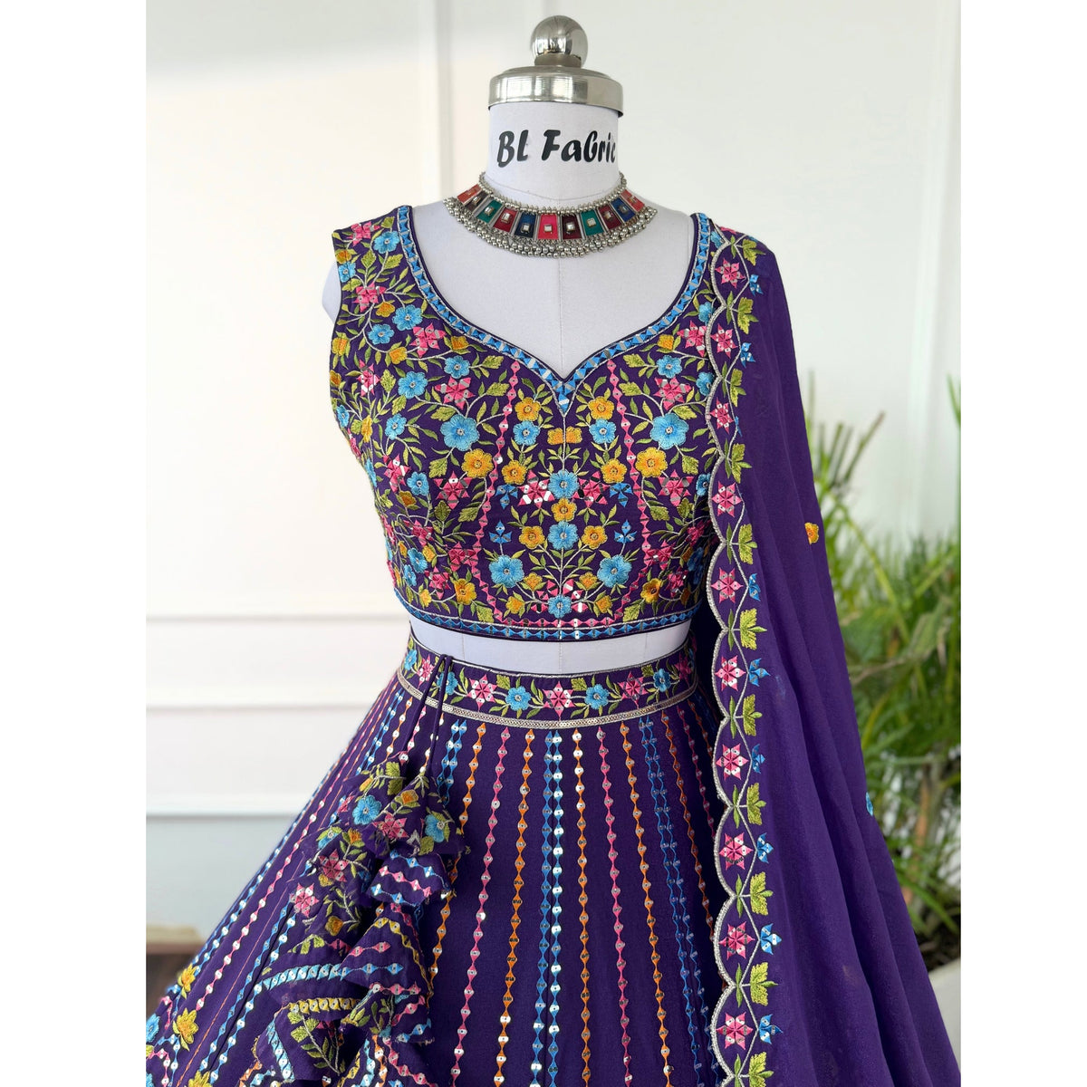 Purple color Embroidery & Sequence work Designer Lehenga Choli BL1566
