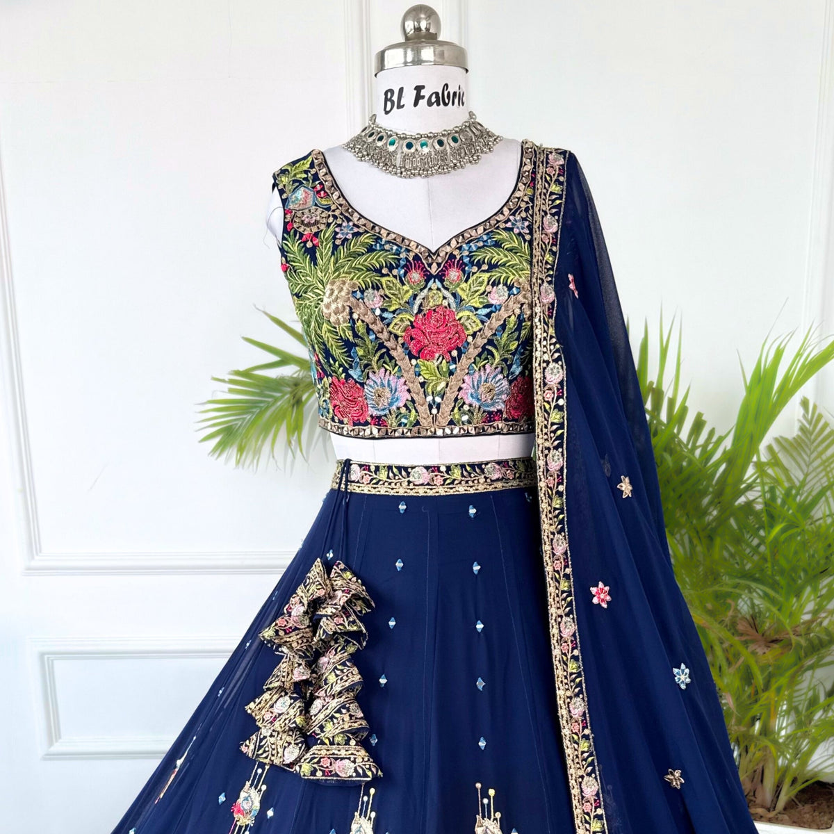 Blue color Sequence Embroidery work Designer Lehenga Choli for Wedding Function BL1570