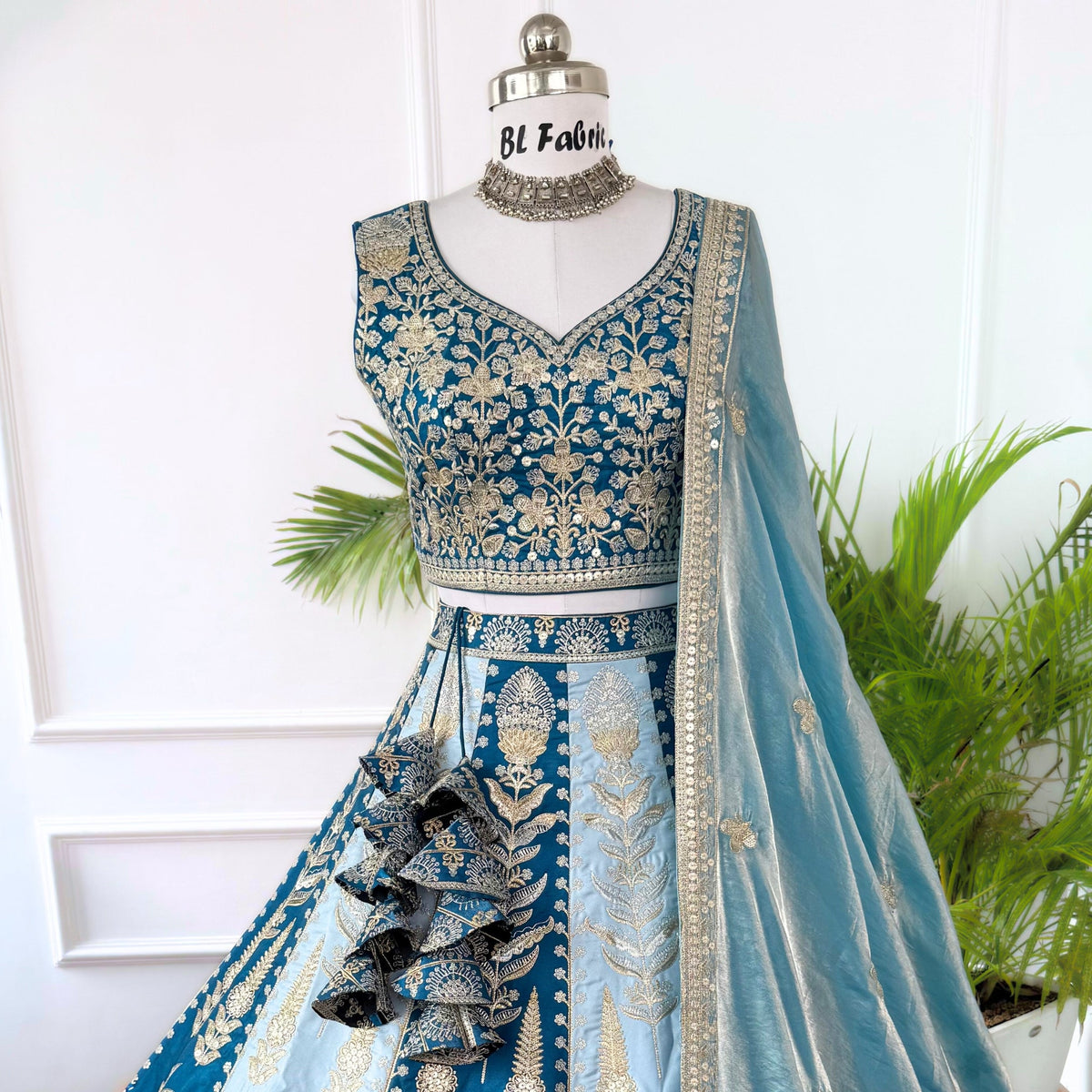 Multi color Sequence Embroidery work Designer Lehenga Choli for Any Function BL1571