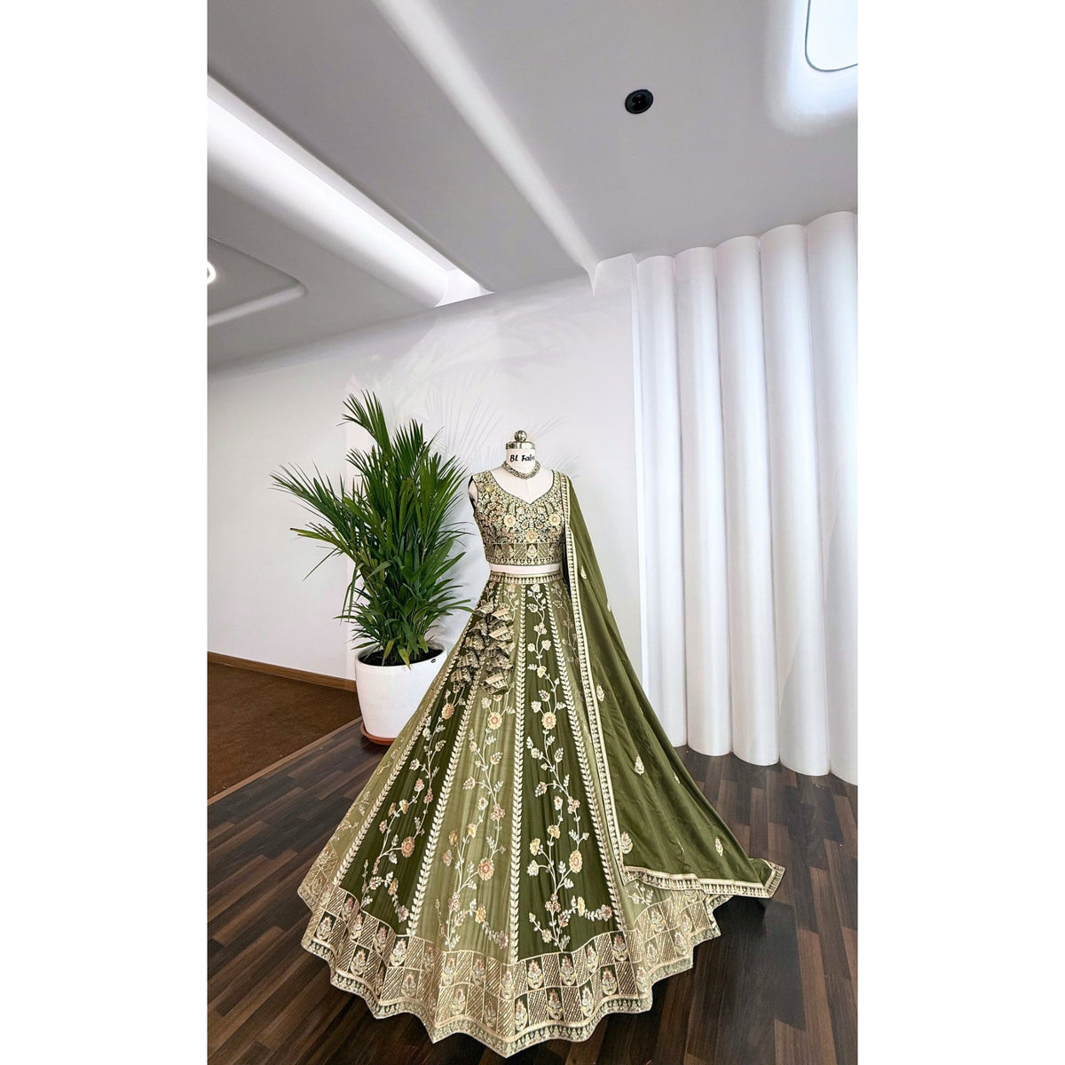 Multi color Sequence Embroidery work Designer Lehenga Choli for Any Function BL1581