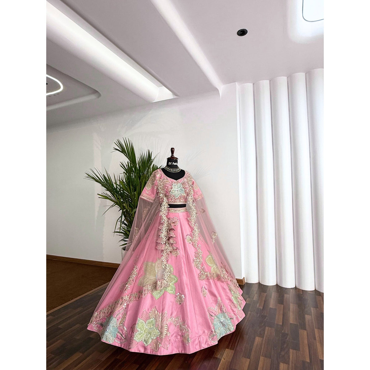 Pink color Designer Sequence Embroidery work Lehenga choli for Wedding Function BL1582