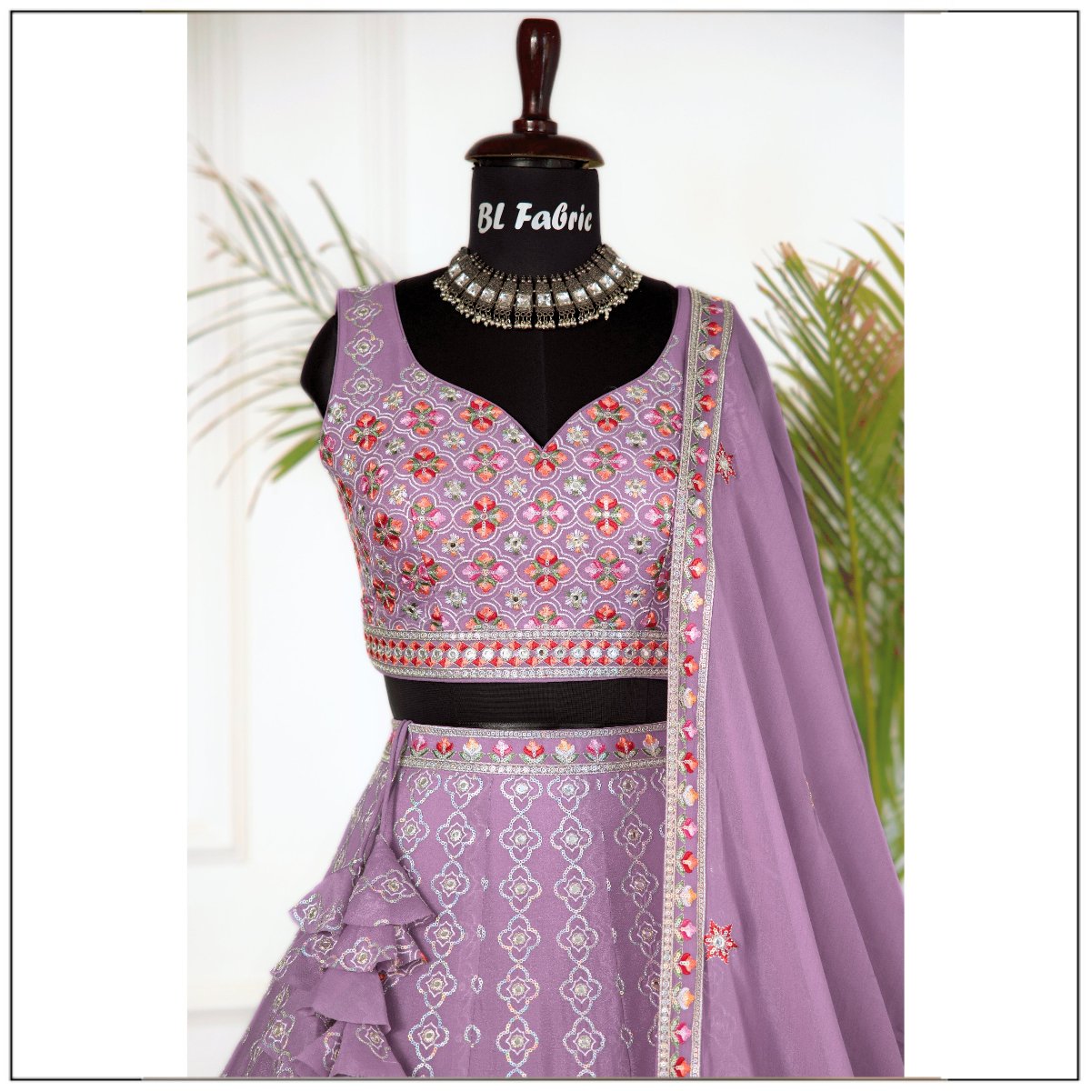 Light Purple color Sequence Embroidery work Designer Lehenga Choli for Wedding Function BL1464