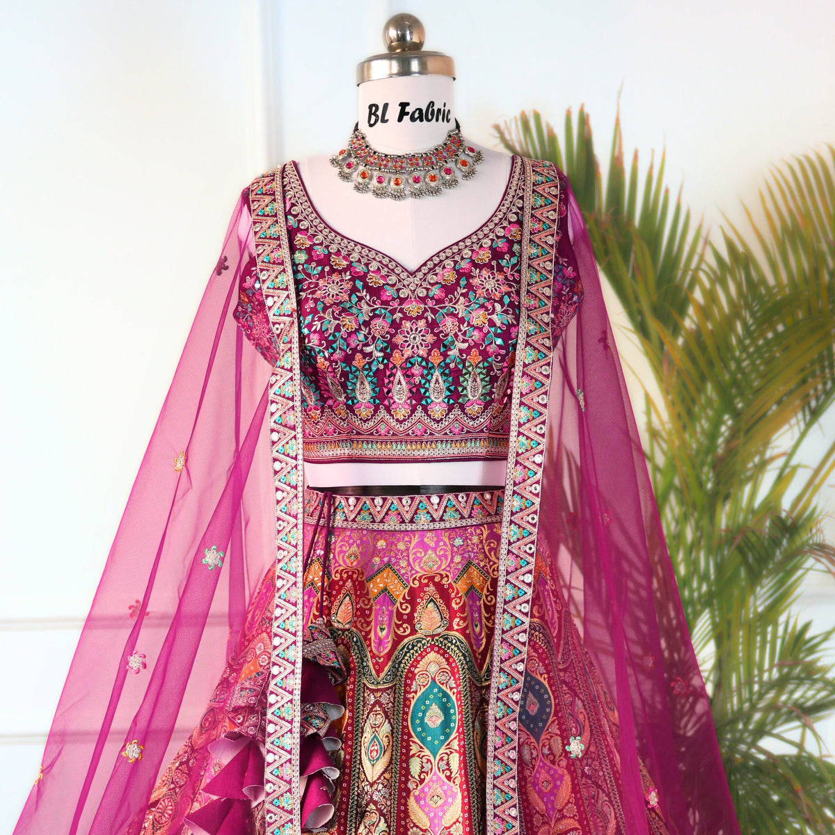 Multi color Sequence & Thread Embroidery work Designer Lehenga with Purple choli for Any Function BL1477_Jacard_Purple