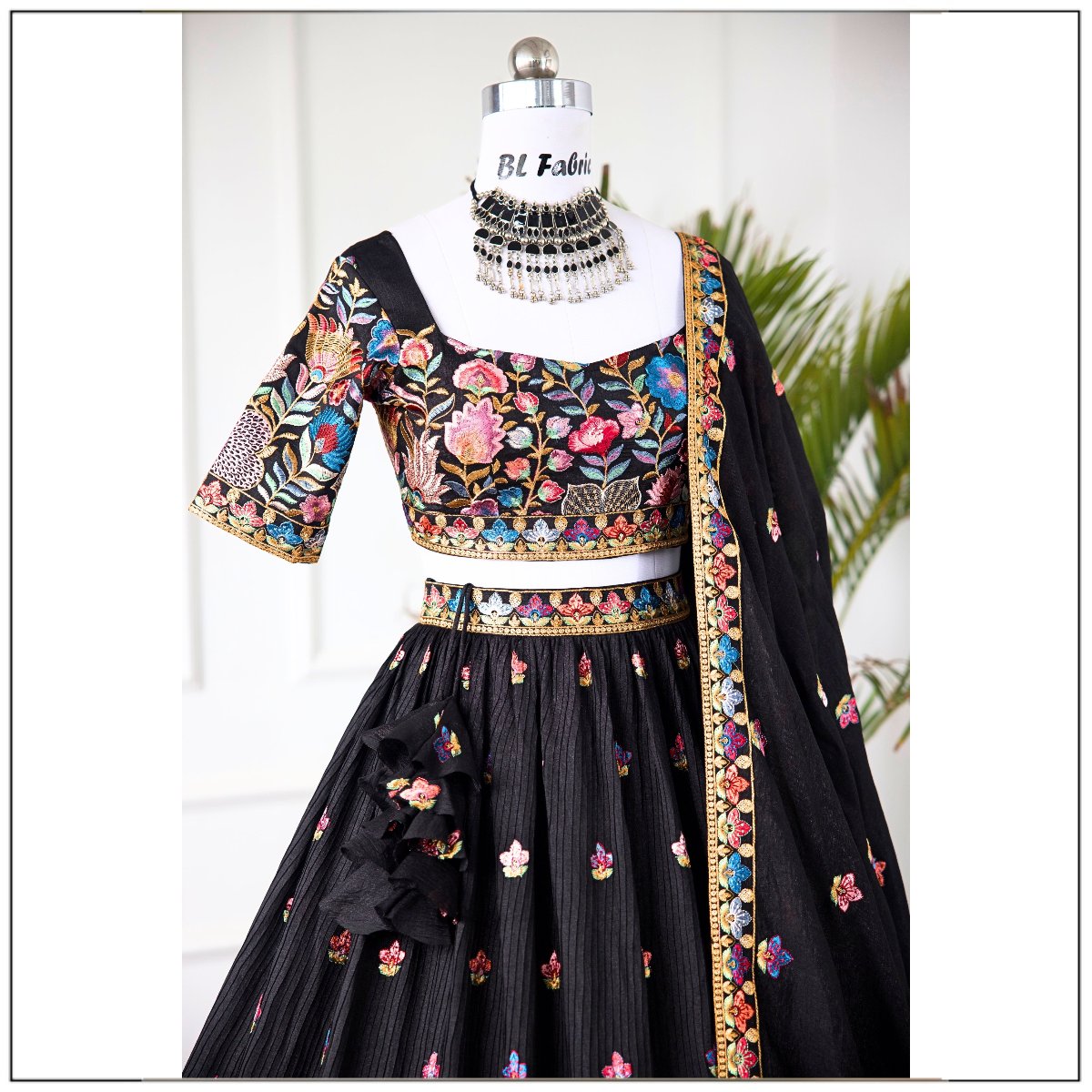 Black color Sequence Embroidery work Designer Lehenga choli for Wedding Function BL1440