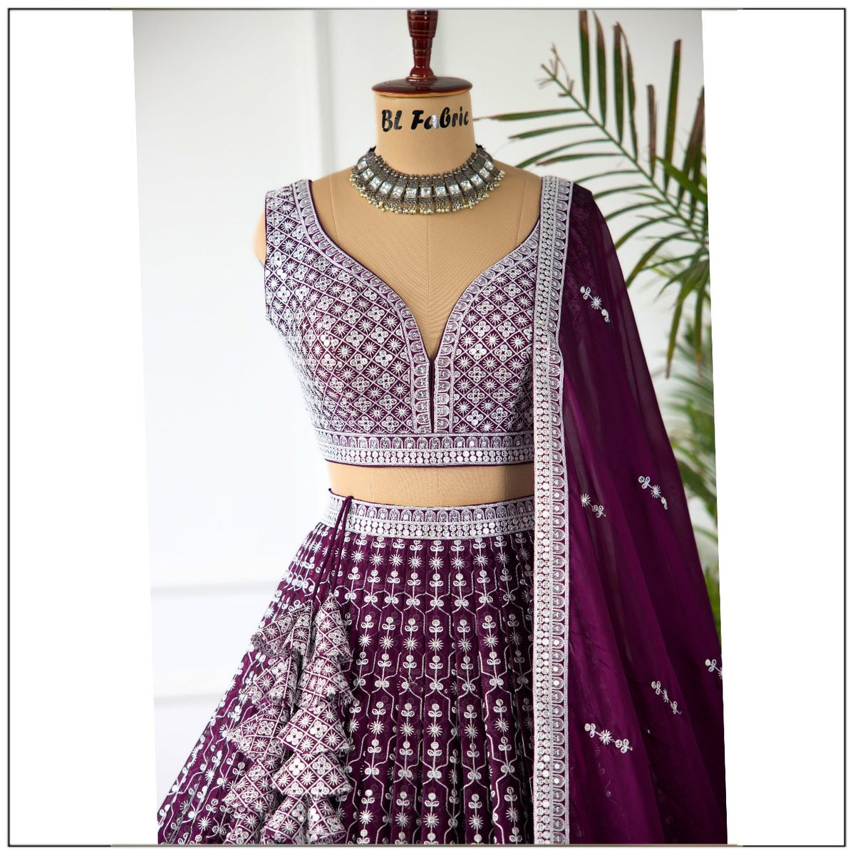 Purple color Sequence Embroidery work Designer Lehenga choli for Wedding Function BL1439