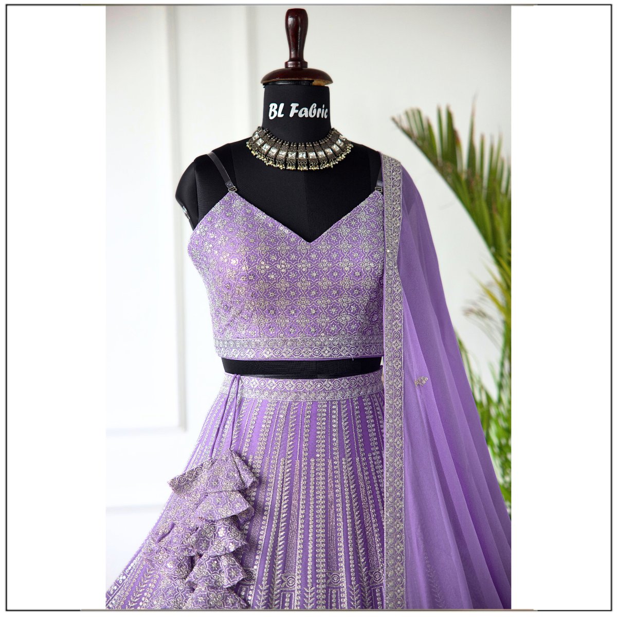 Light Purple color Embroidery & Sequence work Designer Lehenga Choli for Wedding Function BL1460