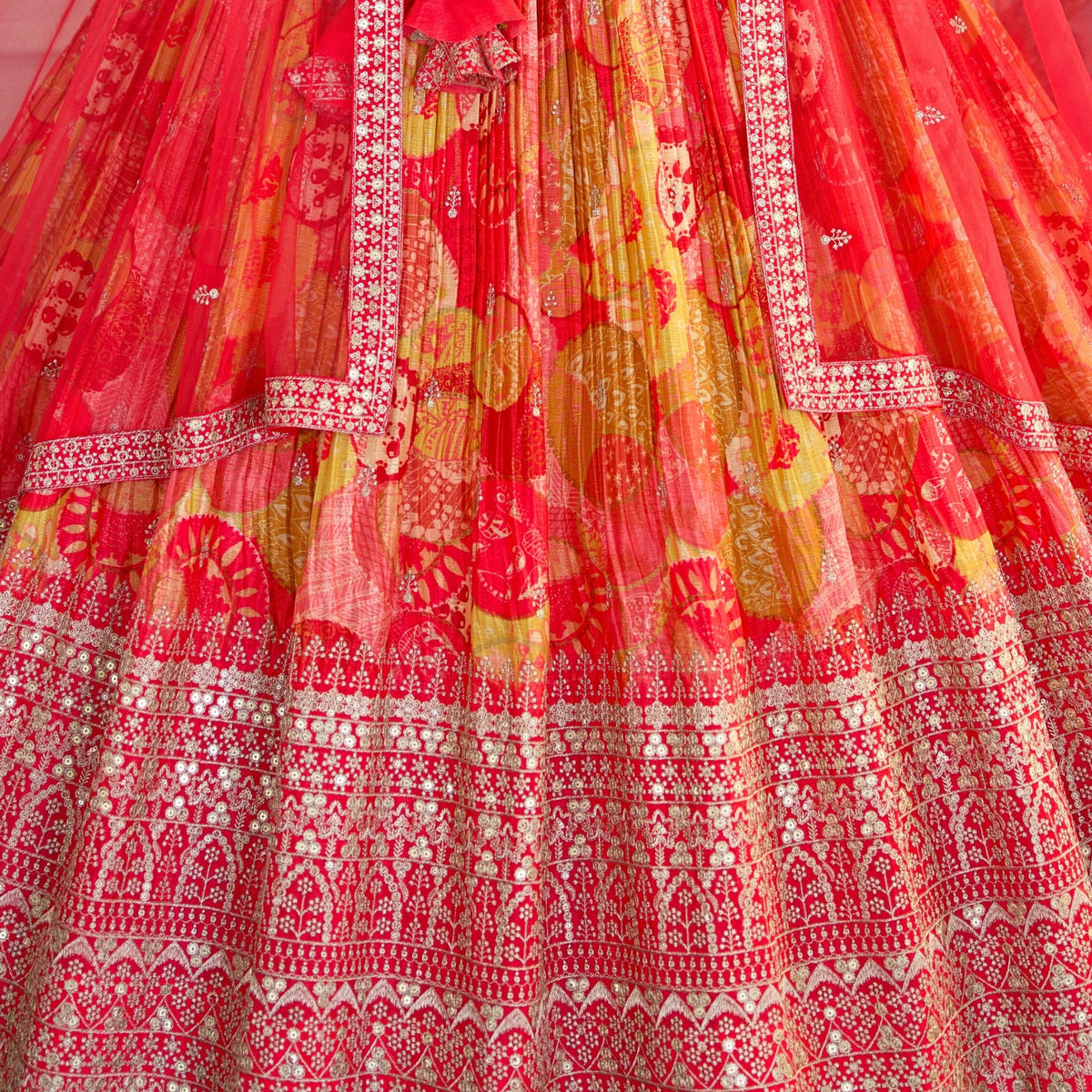 Multi color Printed & Sequence Embroidery work Designer Lehenga Choli for Any Function BL1484
